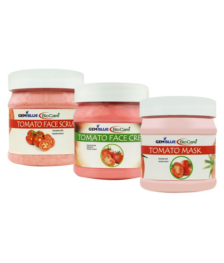     			Gemblue Biocare Tomato Scrub+Cream+Mask Kit