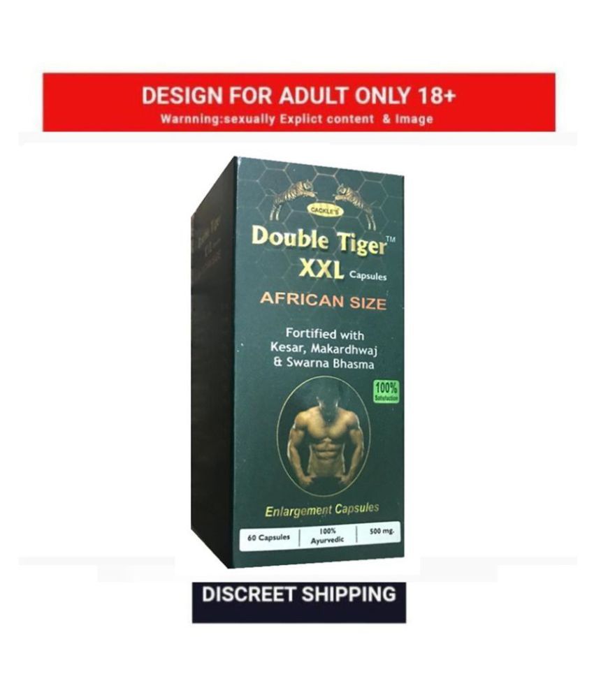     			Cackle's Double Tiger XXL African Size Enlargement Capsule, Pack of 60 No.s 100% Natural