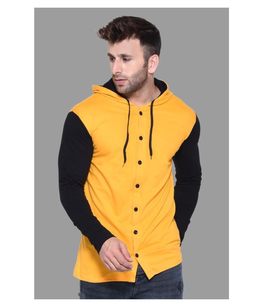     			Tfurnish Cotton Blend Yellow Shirt