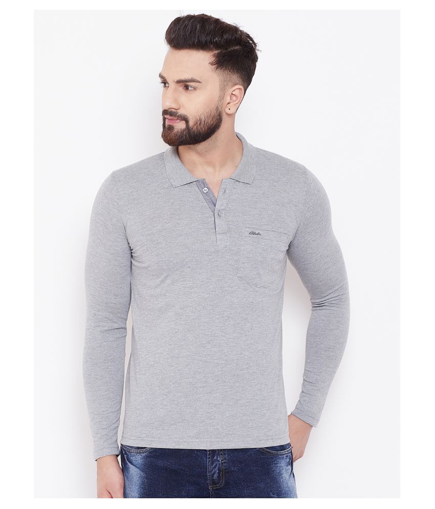 Adobe Grey Plain Polo T Shirt - Buy Adobe Grey Plain Polo T Shirt ...