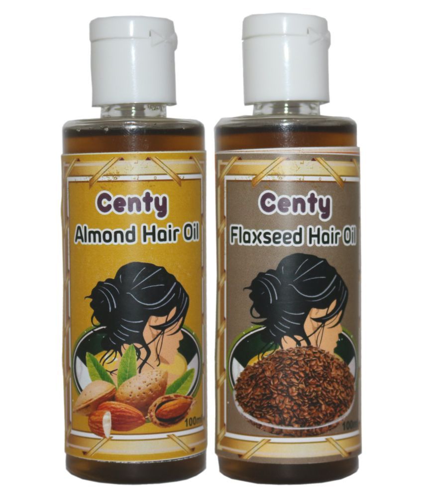 centy Almond Hair Oil +Flaxseed Hair Oil 200 mL Pack of 2 ...
