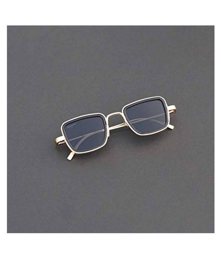     			Arzonai - Black Rectangle Sunglasses ( Kabir Singh(Gld-Blk) )