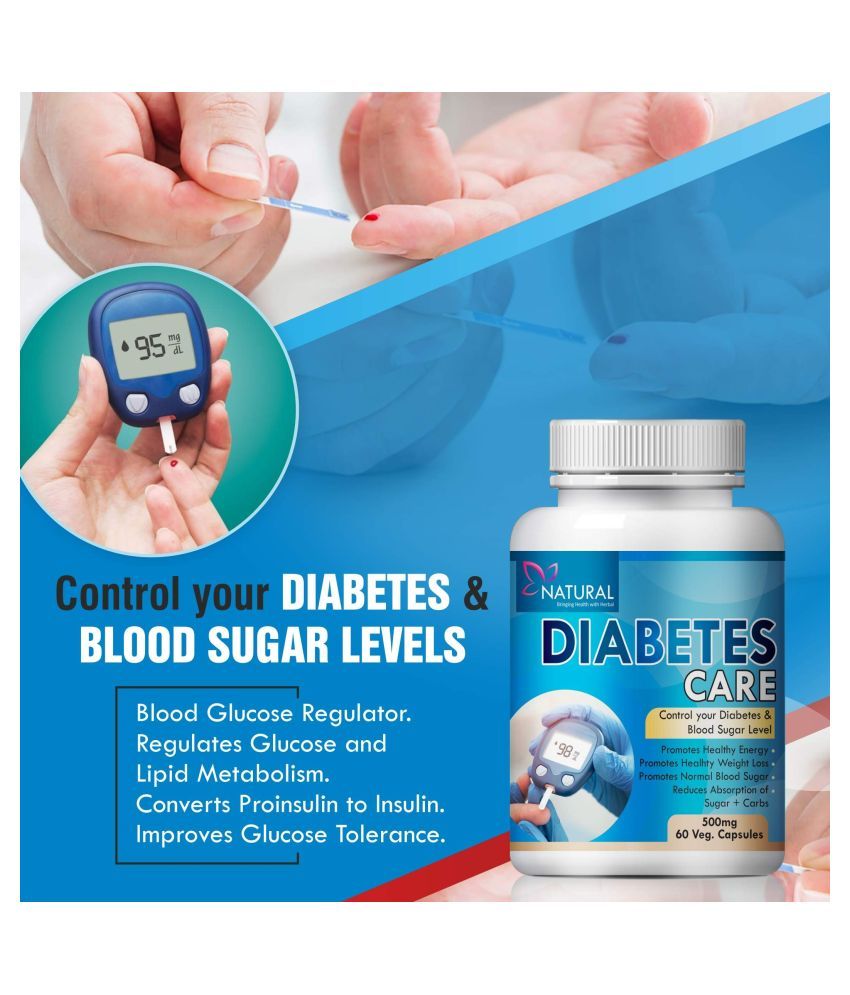 Natural Diabetes Care for growing strength body Capsule 60 no.s Pack Of