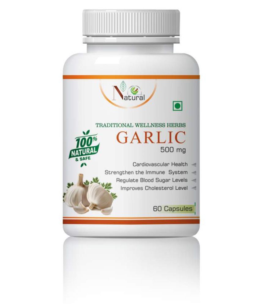 Natural Garlic for improves cholesterol level Capsule 60 no.s Pack Of 1