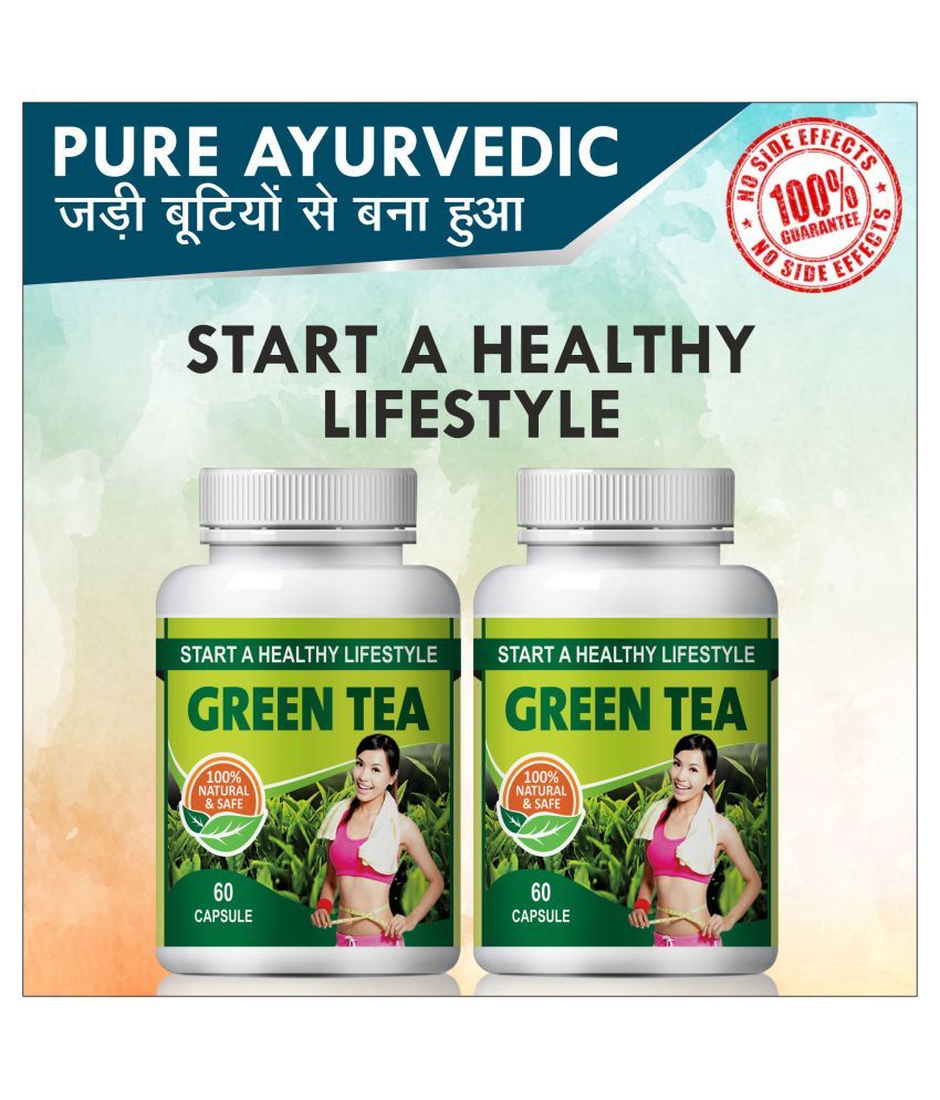 Natural Green tea for may prevent diabetes Capsule 120 no.s Pack Of 2