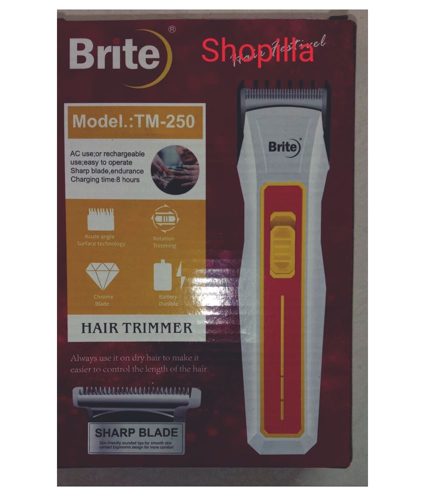 brite trimmer charging time