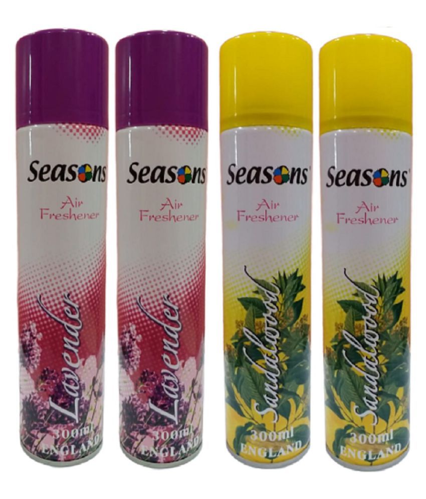Seasons Air Freshener Room Freshener Spray LAVENDER,SANDAL 300 mL Pack of 4 Buy Online at Best