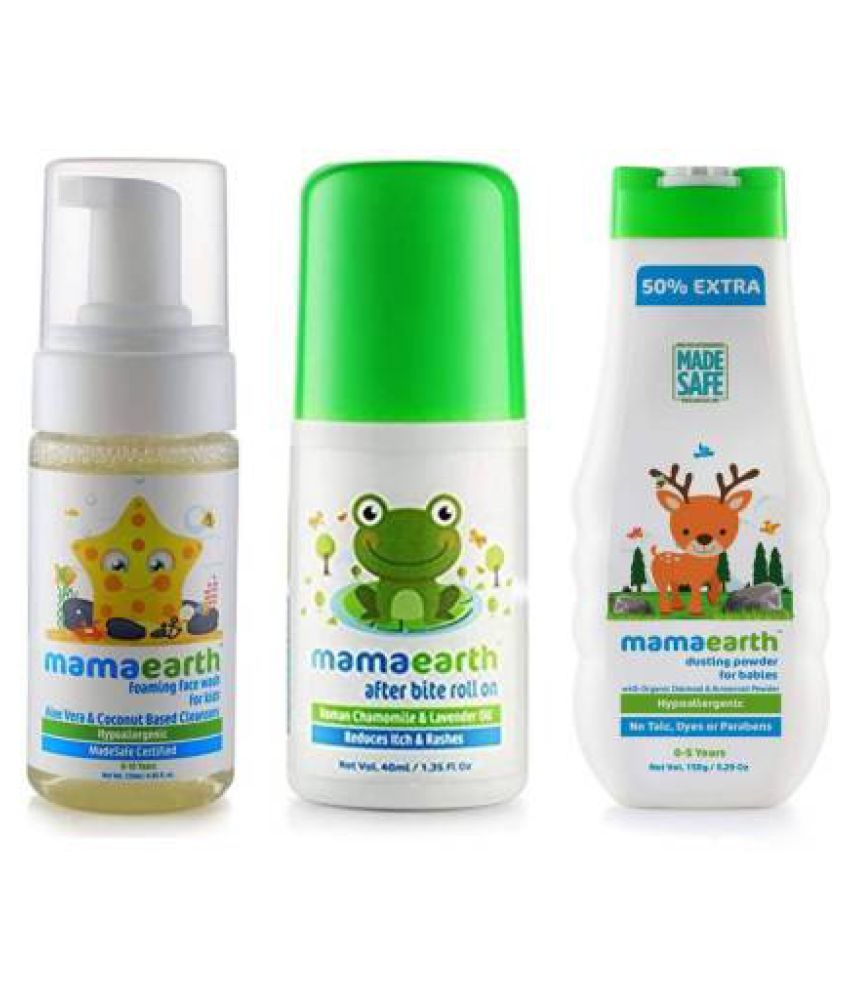 Mamaearth outdoor baby essentials combo baby dusting powder(150g
