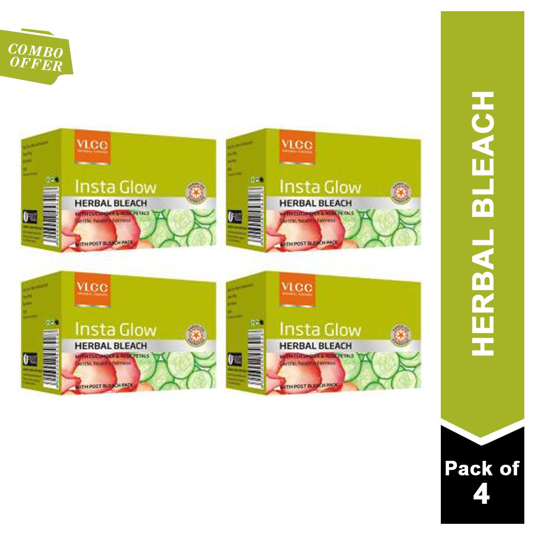 Vlcc Insta Glow Herbal Bleach 54 Gm Each Pack Of 4 Buy Vlcc Insta Glow Herbal Bleach 54 Gm Each Pack Of 4 At Best Prices In India Snapdeal