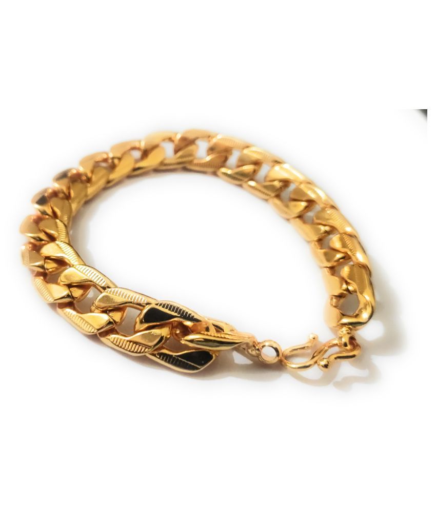 Thick 18K Gold Platted Bracelet for Men Buy Thick 18K Gold Platted Bracelet for Men Online in