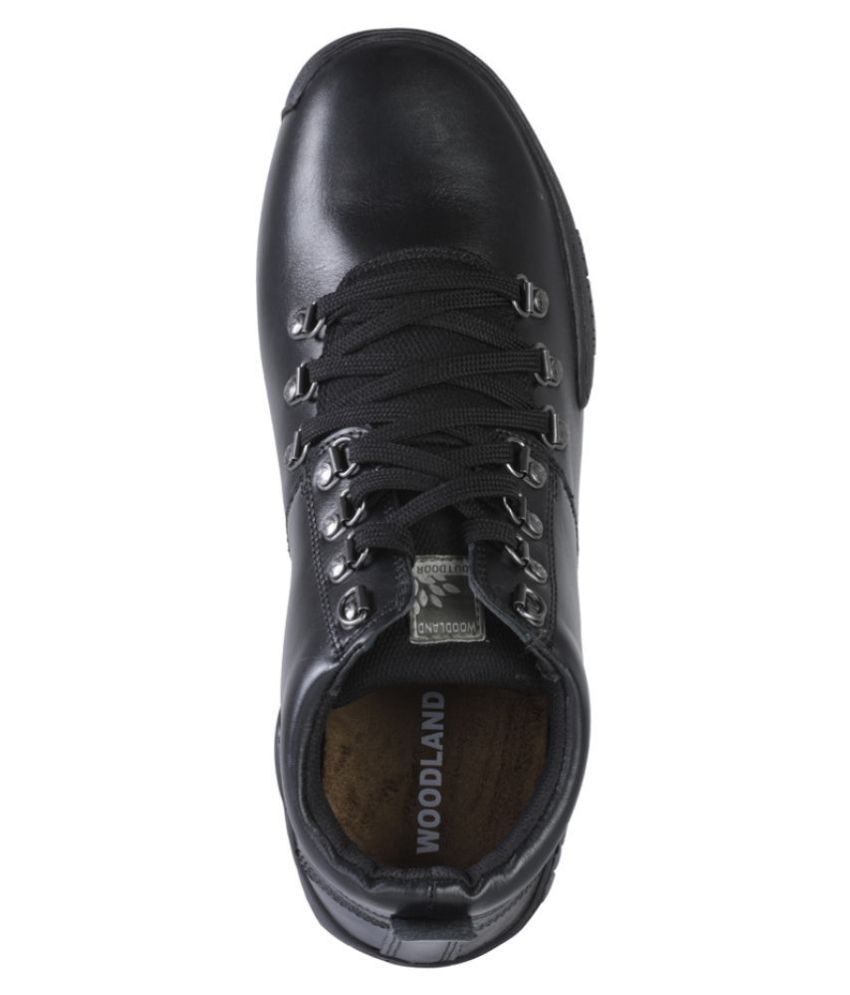 woodland black high ankle sneakers