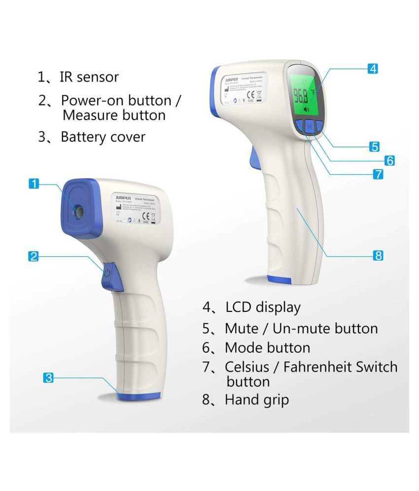 Jumper Jumper Infrared Digital Thermometer Jpd-Fr202 JPD-FR202 Flexible