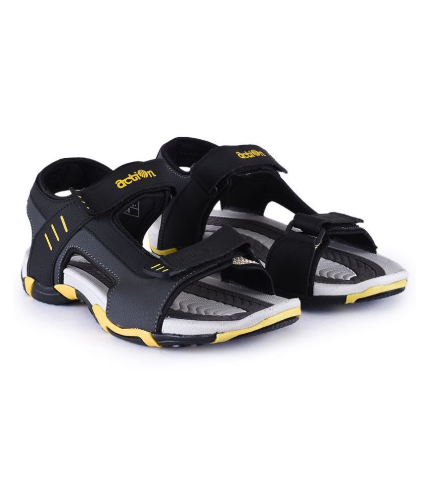 Action Gray Synthetic Floater Sandals - Buy Action Gray Synthetic ...