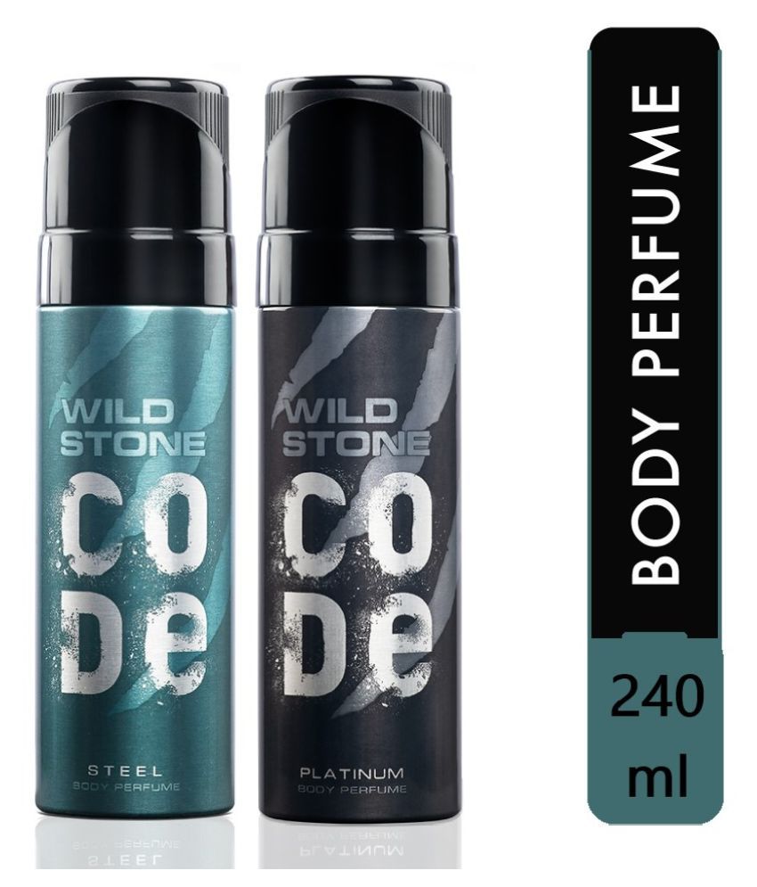     			Wild Stone CODE Platinum & Steel Body Perfume For Men 120 ml ( Pack of 2 )