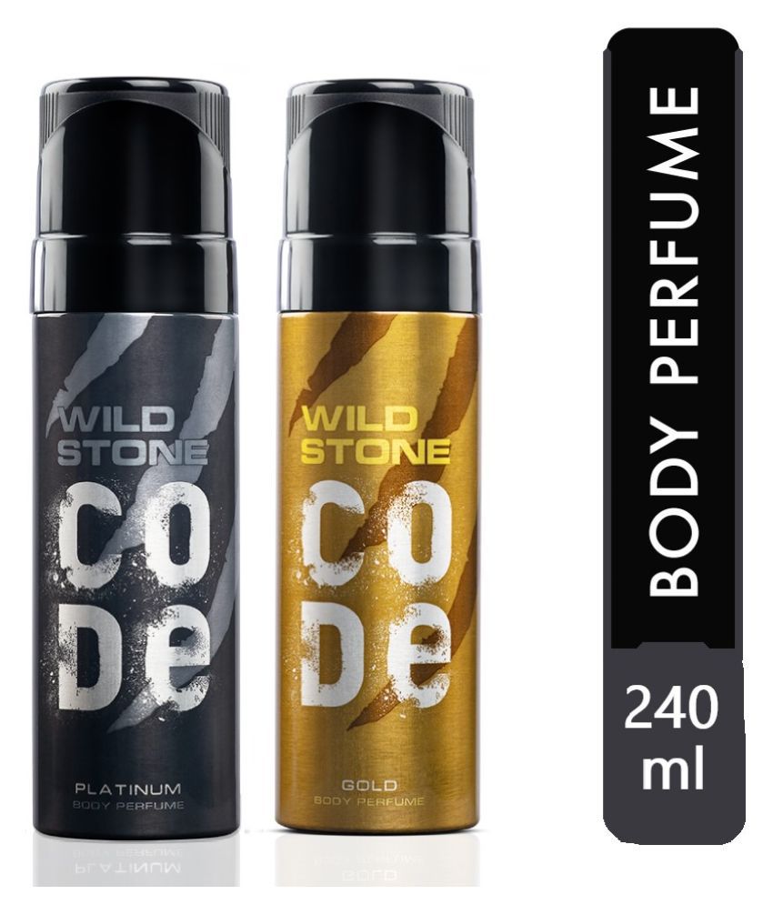     			Wild Stone Code Platinum & Gold Deodorant Spray - For Men (240 ml, Pack of 2)