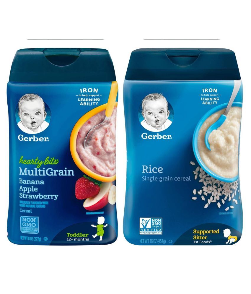 Gerber Mixed Fruits Infant Cereal for 6 Months + ( 454 gm ) Pack of 2