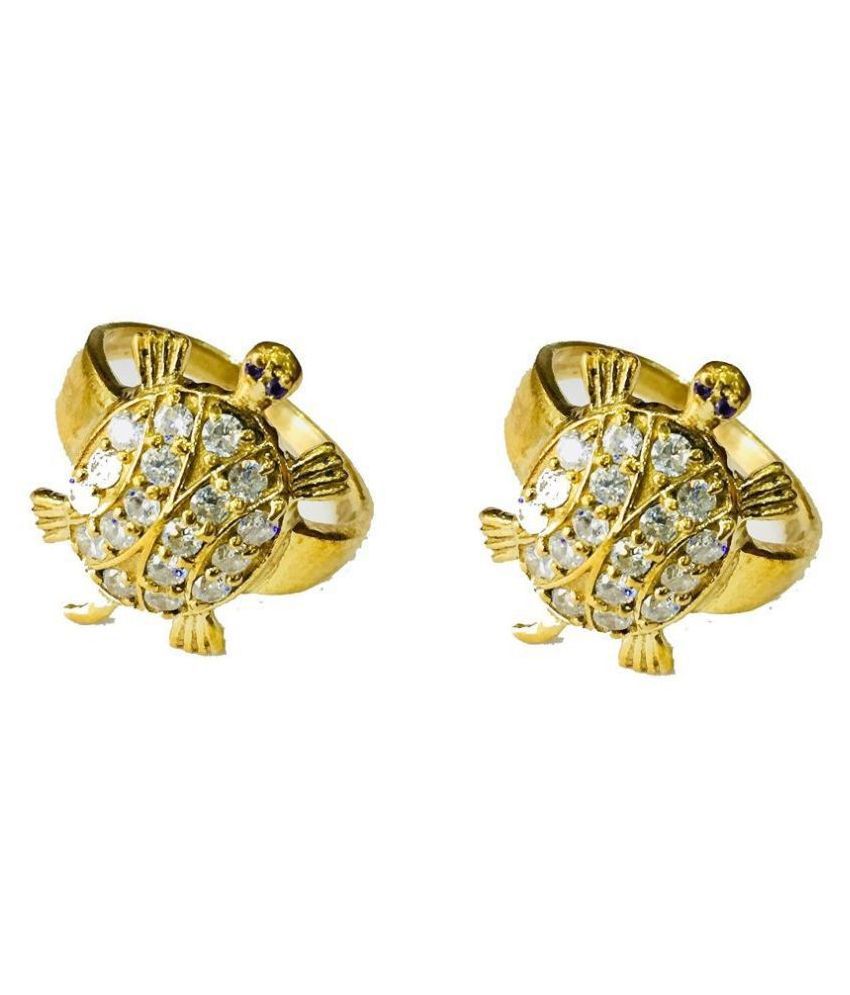 PS CREATIONS`Gold Plated Tortoise Ring for Men and Women Pack Of 2: Buy ...