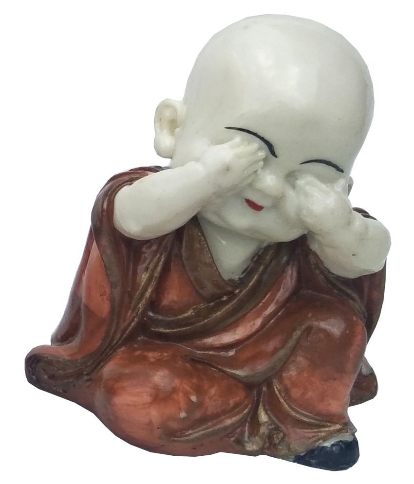 NYKO Handicrafts Buddha Monk Statue Resin Buddha Idol 15 x 15 cms Pack ...