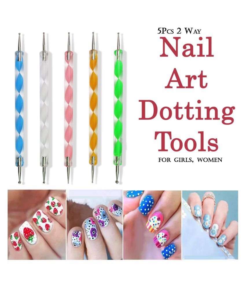 Vozwa Nail Dotting Tool for girls, women (5Pcs 2 Way) Buy Vozwa Nail
