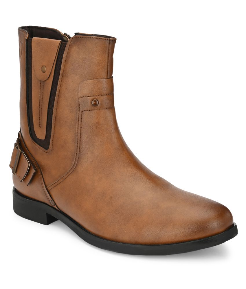 tanned chelsea boots