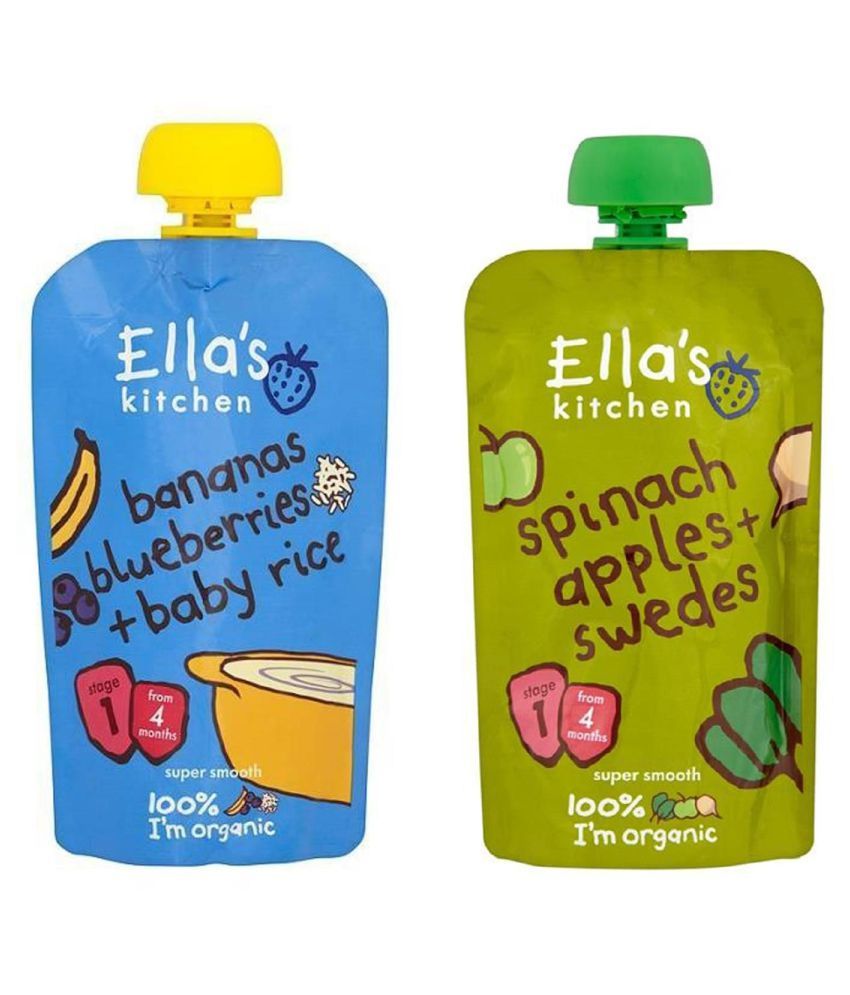 Ella's Kitchen Bananas Blueberries Snack Foods for 6 Months + ( 240 gm