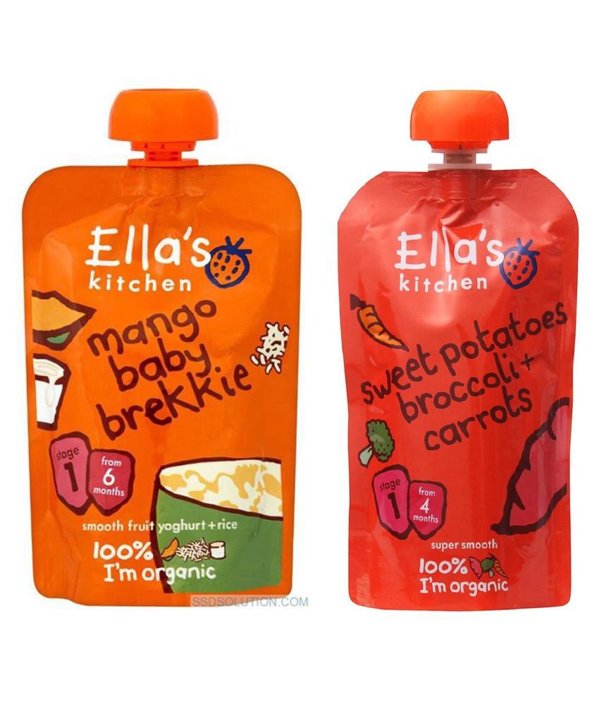 Ella's Kitchen Mango Brekkie Snack Foods for 6 Months + ( 240 gm ) Pack