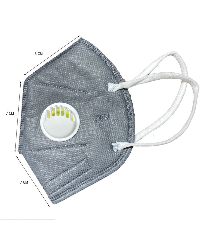 N95 Face Mask Set of 5 in Grey Colour: Buy N95 Face Mask Set of 5 in
