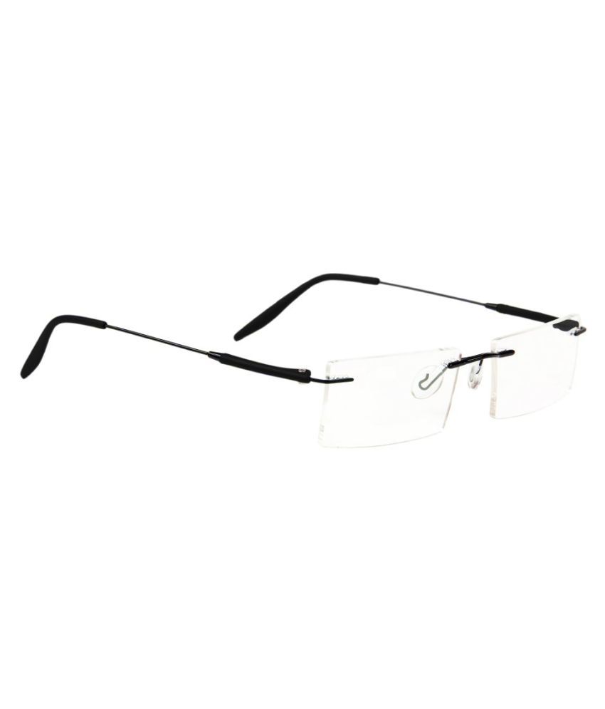 AAARAV Black Rectangle Spectacle Frame arv01 Buy AAARAV Black