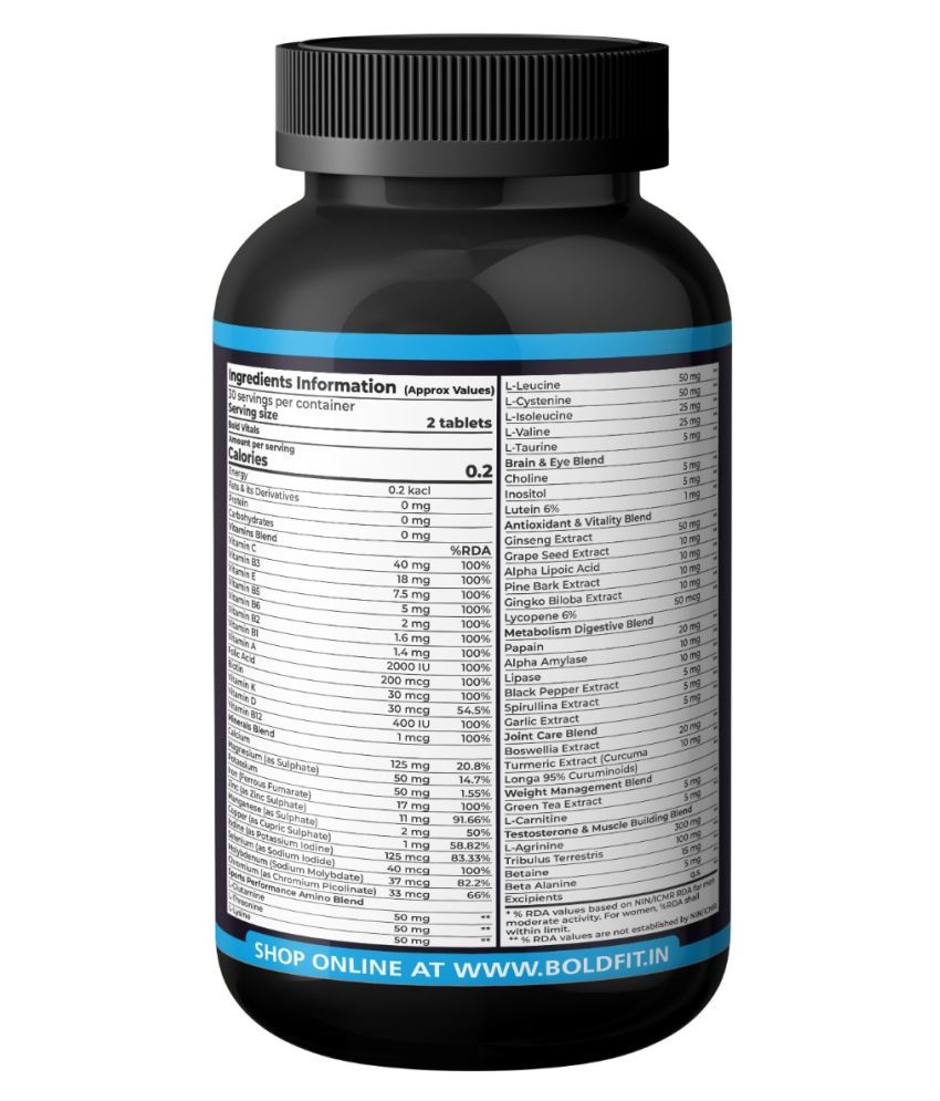 BoldFit Multivitamin 55 no.s Multivitamins Tablets Buy BoldFit