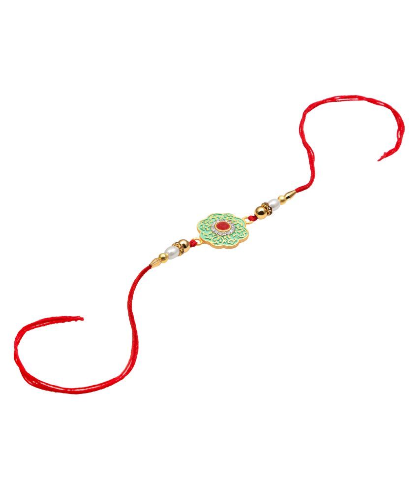 Single Rakhi Traditional Rakhi Multicolour Pack of 1: Buy Single Rakhi ...