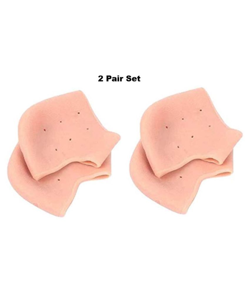     			eBuyEnjoy™ Silicone Anti Heel Crack Moisturizing Socks Silicone Heel Socks 2 Pair Free Size