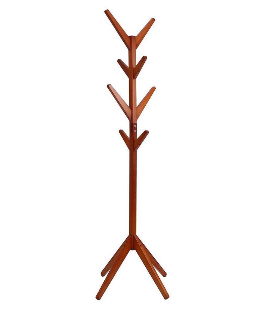     			House of Quirk Free Standing Bamboo Tree Shaped Display Coat Rack Hanger Stand with 4 Tiers 8 Hooks and Solid Feet for Clothes Scarves and Hats - Bamboo Light Brown DIY (DO-IT-Yourself) Product.