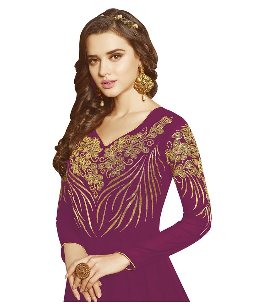 purple gown nykaa fashion