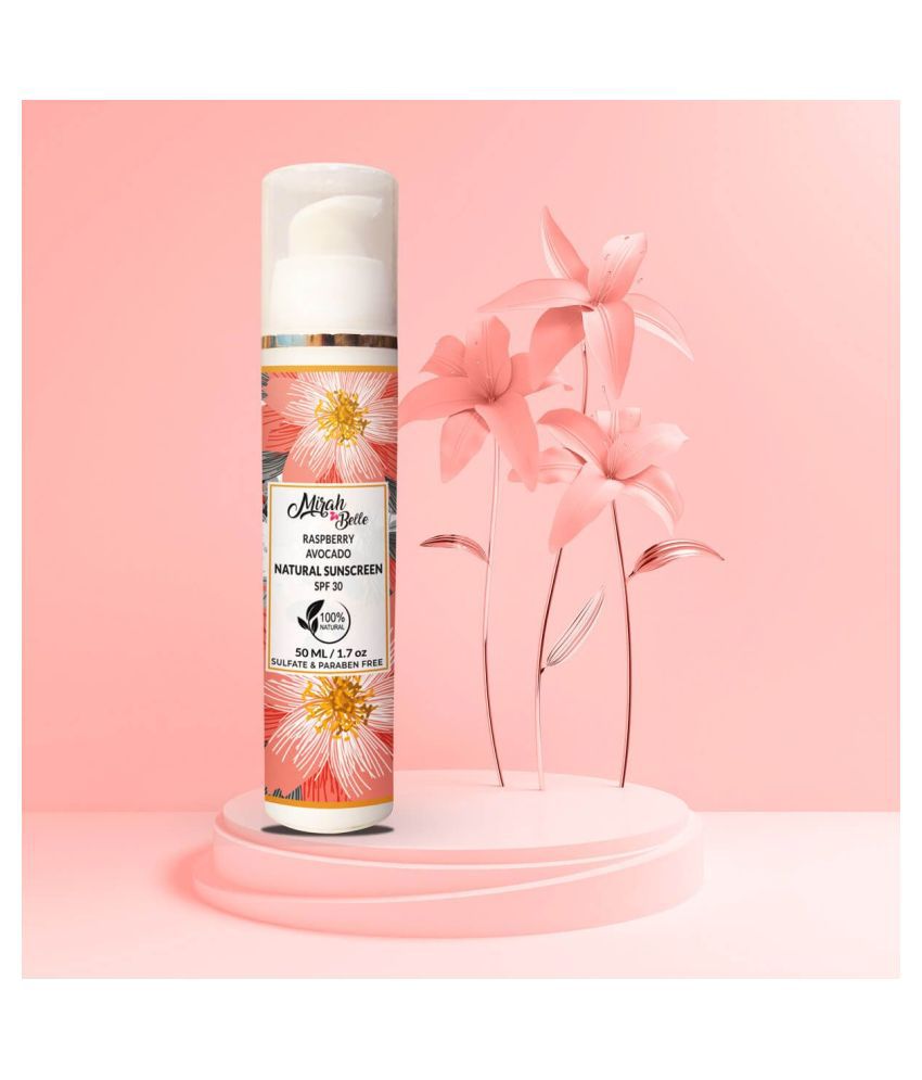     			Mirah Belle Raspberry- Avocado Sunscreen Cream SPF 1 PA+ Medium 50 mL