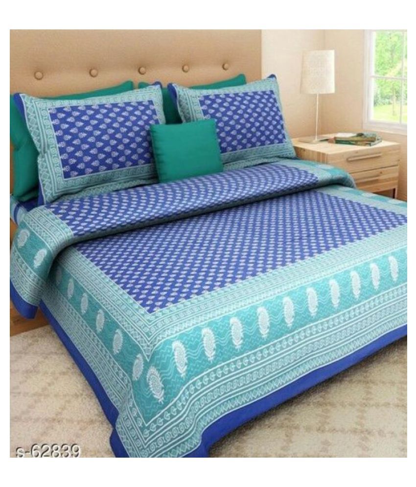 RAJ SHREE TRADERS Cotton Double Bedsheet with 2 Pillow Covers Buy RAJ