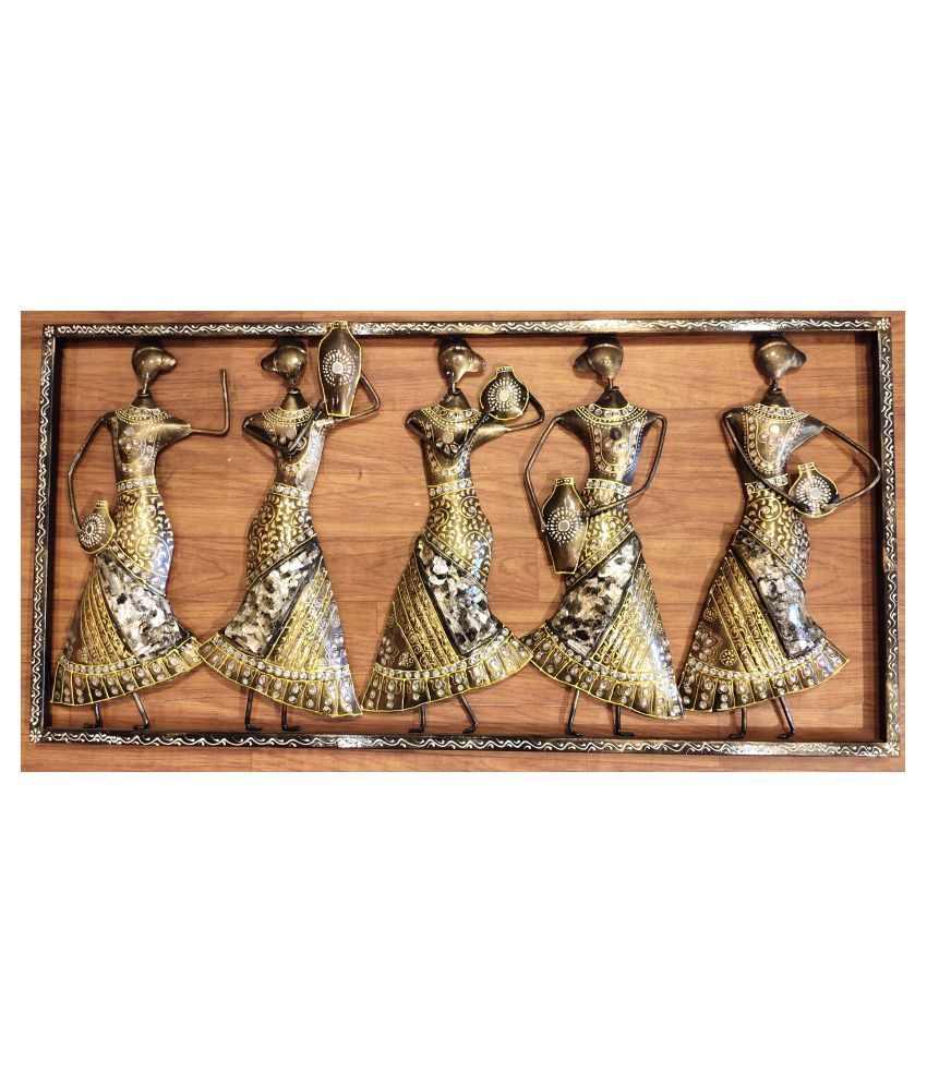 ANITHA DECORS Iron 5D PANNEL Wall Sculpture Assorted Pack of 1