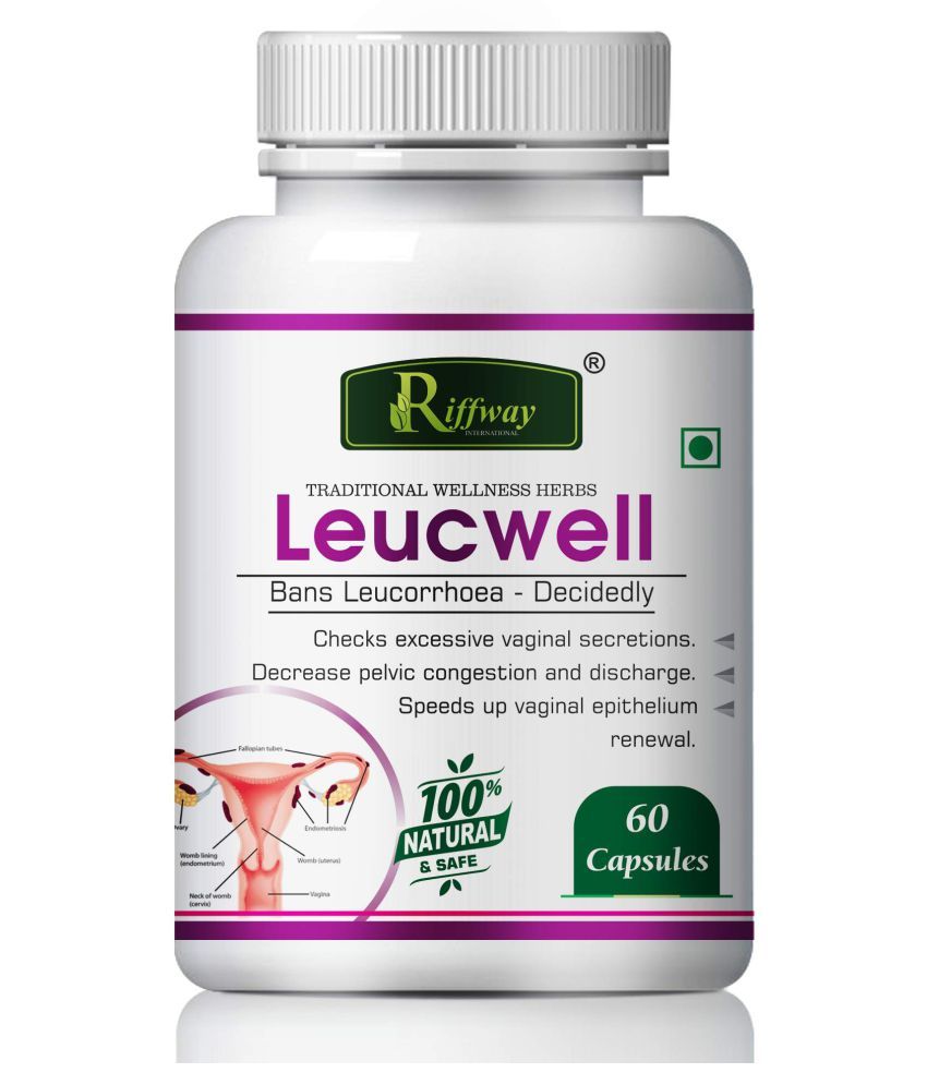 Inlazer Leucewell helps reduce leucorrhoea Capsule 60 no.s Pack Of 1