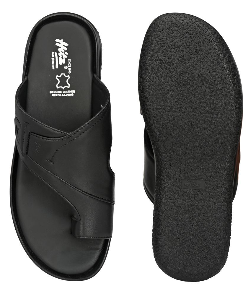 hitz black leather sandals