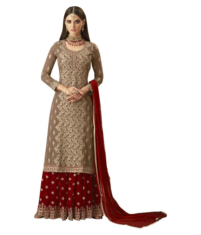 maroon ethnic gown