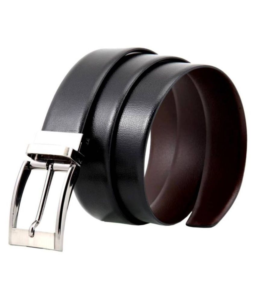     			RUNSI INTERNATIONAL Black Leather Formal Belt