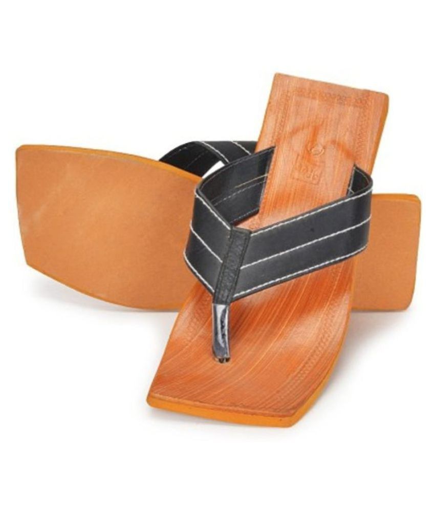 kolhapuri chappal gents black