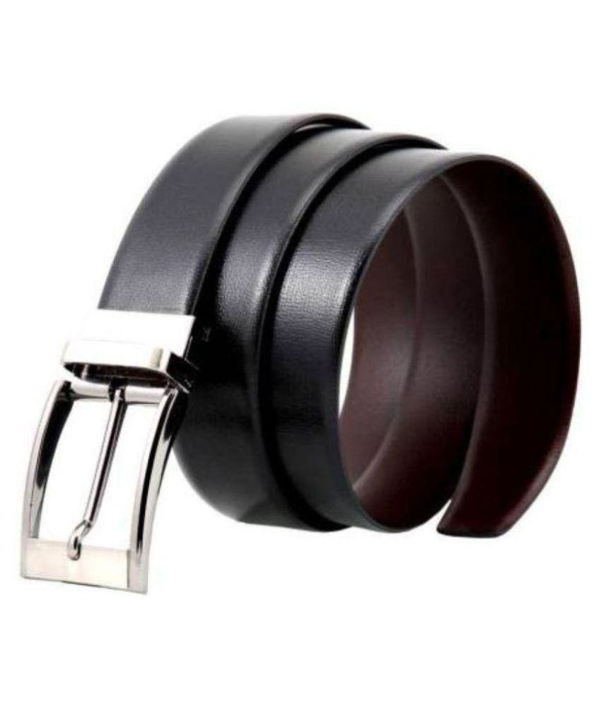     			RUNSI INTERNATIONAL Black Leather Formal Belt