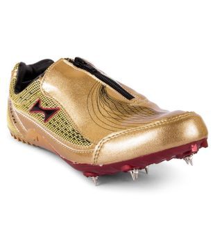 gold running spikes