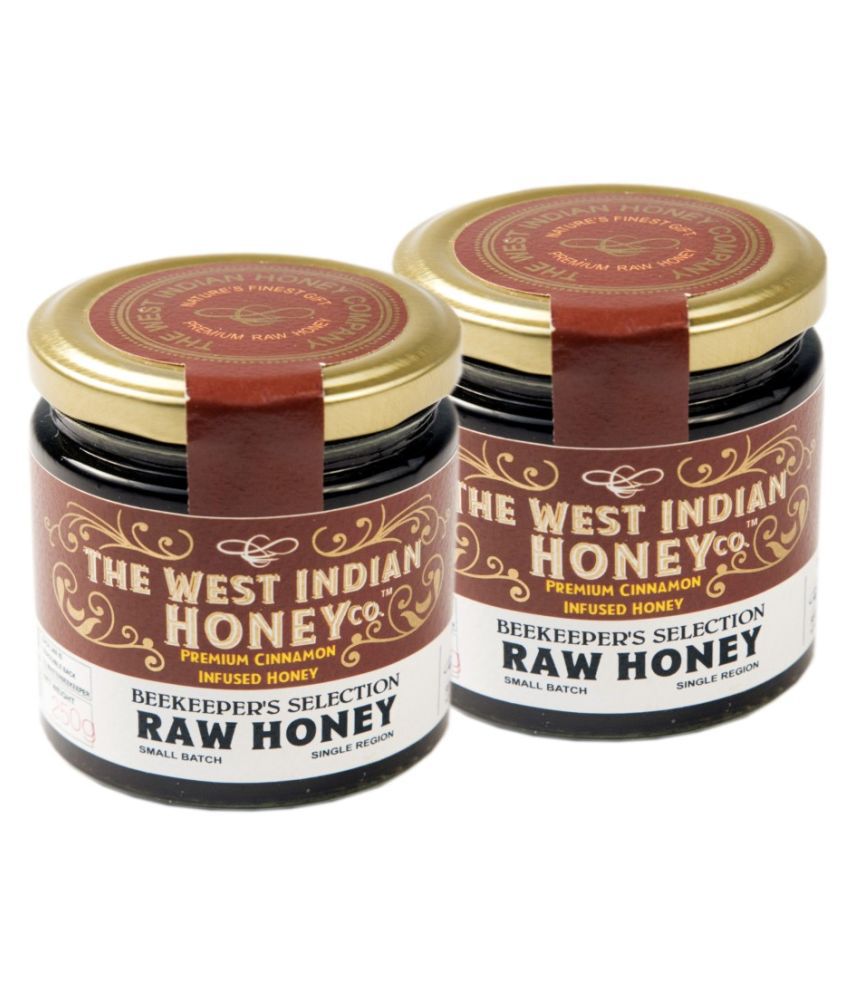 The West Indian Honey Co. Cinnamon Infused Raw Multifloral Honey Raw 250 g Pack of 2
