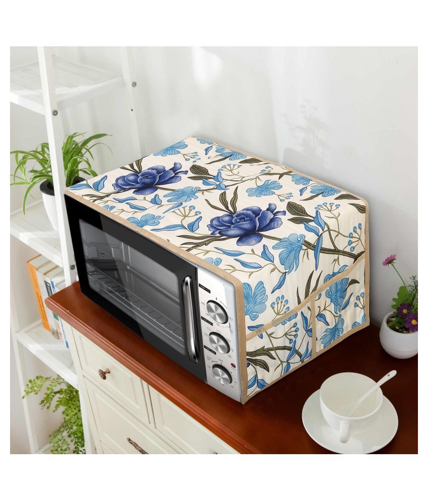     			E-Retailer Single Poly-Cotton Blue Microwave Oven Cover -