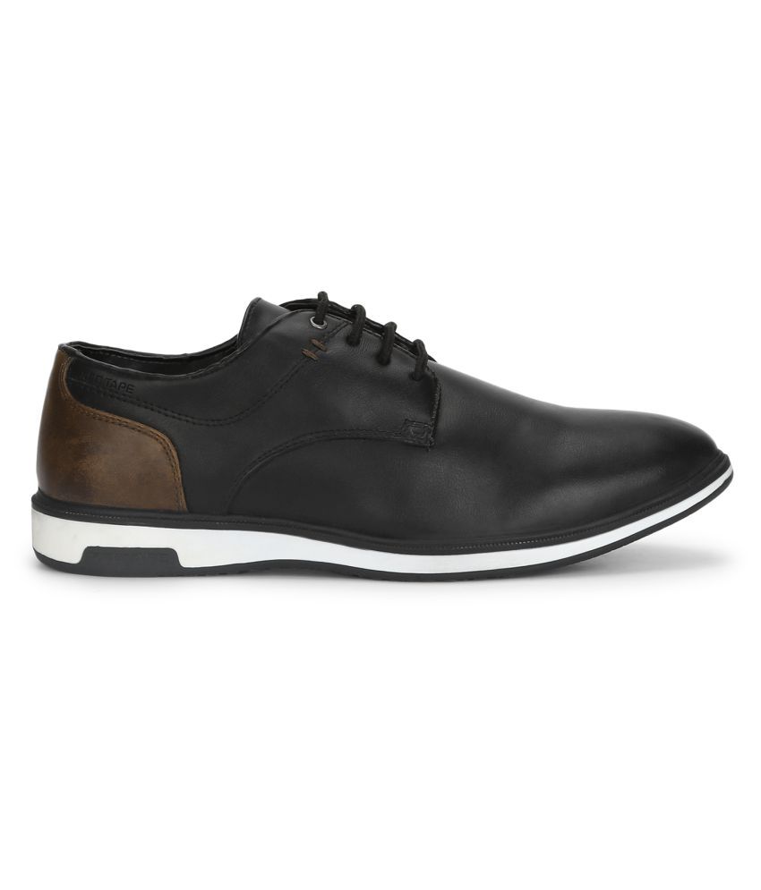 red tape black derby formal shoes