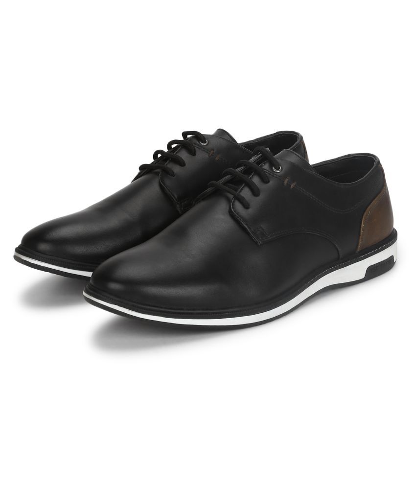 red tape black derby formal shoes