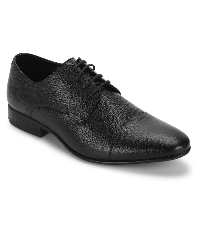 red tape black derby formal shoes