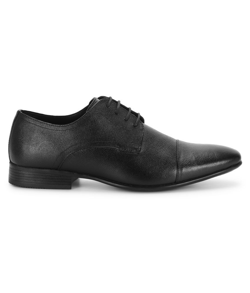 red tape black derby formal shoes