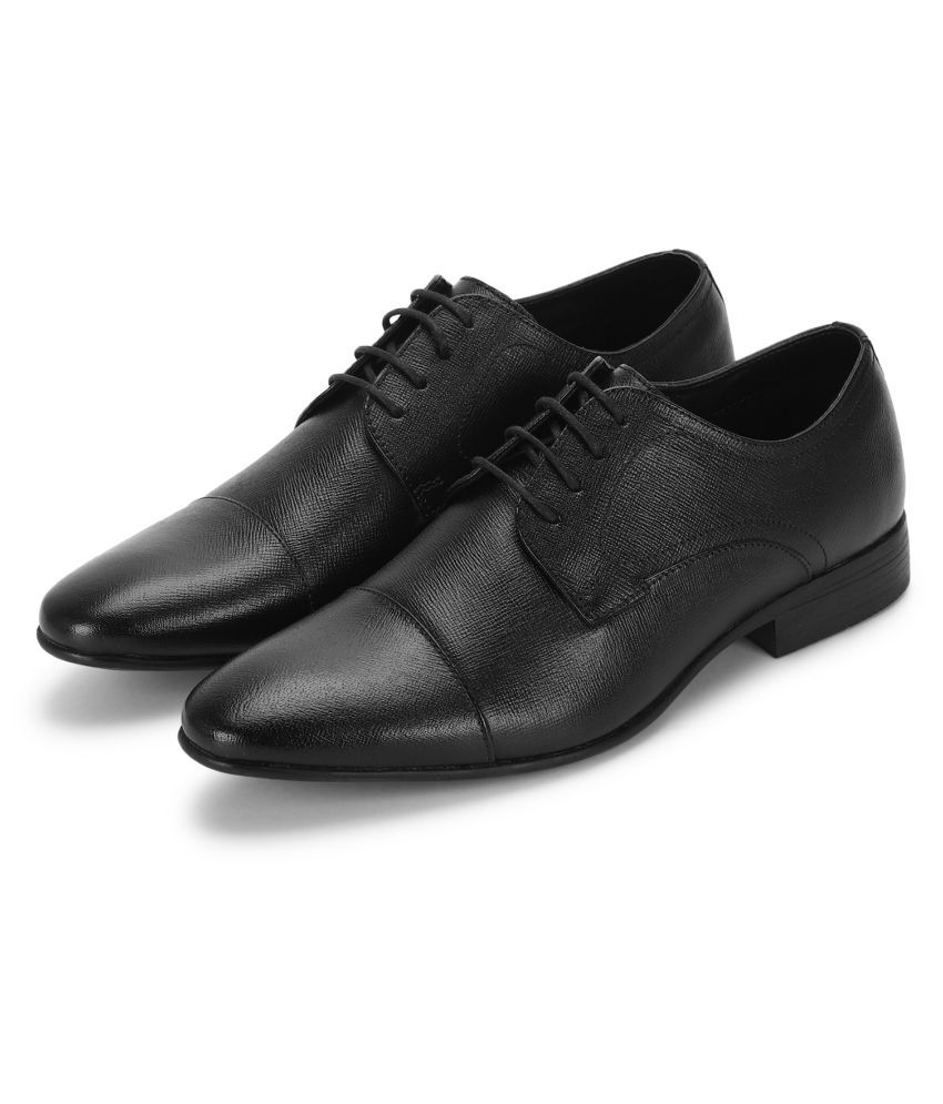 red tape black derby formal shoes
